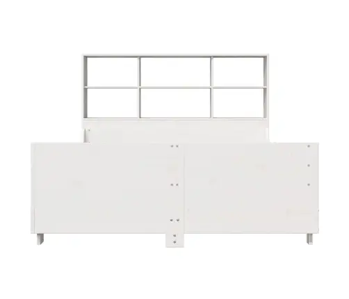 Gulta Ar Grāmatu Plauktu, Bez Matrača, 160X200 Cm, Masīvkoks Vidaxl