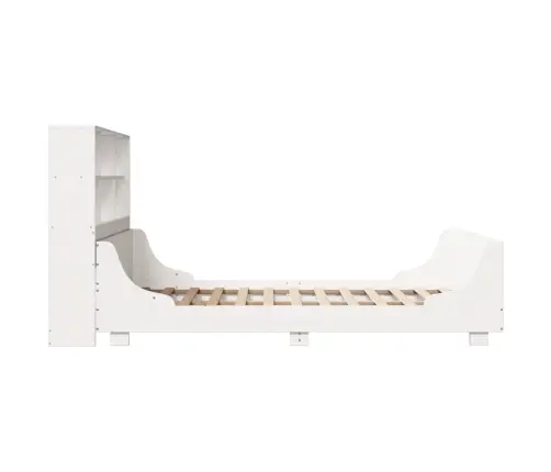 Gulta Ar Grāmatu Plauktu, Bez Matrača, 160X200 Cm, Masīvkoks Vidaxl