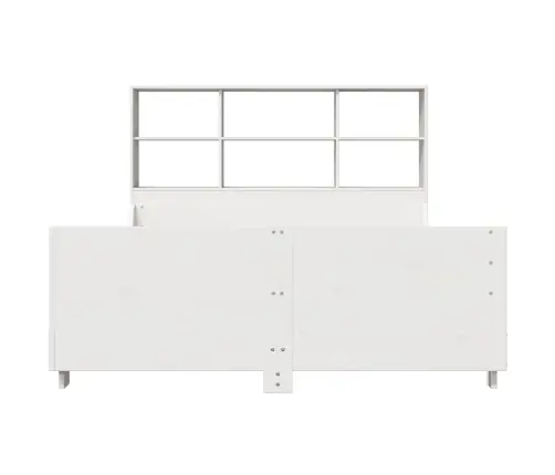 Gulta Ar Grāmatu Plauktu, Bez Matrača, 140X200 Cm, Masīvkoks Vidaxl