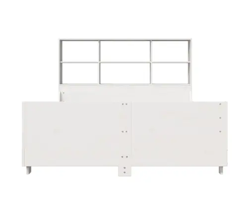 Gulta Ar Grāmatu Plauktu, Bez Matrača, 120X200 Cm, Masīvkoks Vidaxl