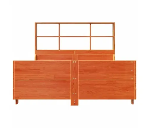 Gulta Ar Grāmatu Plauktu, Bez Matrača, 120X200 Cm, Masīvkoks Vidaxl