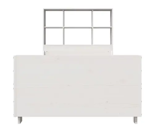 Lova Su Knygų Spinta Be Čiužinio, Balta, 90X200cm Pušis