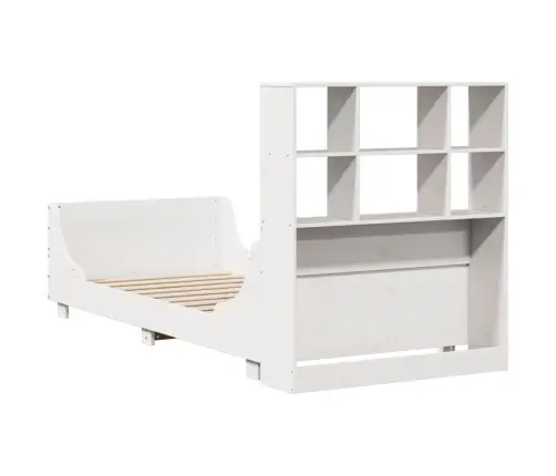 Lova Su Knygų Spinta Be Čiužinio, Balta, 90X200cm Pušis