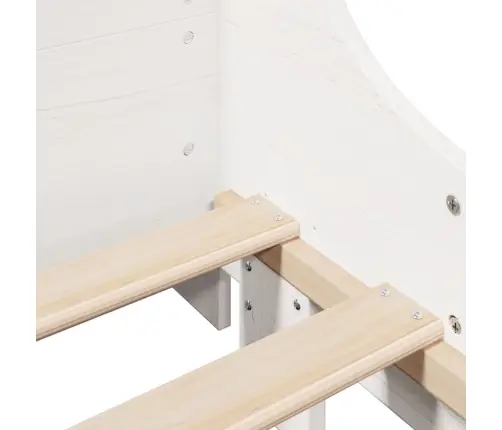 Lova Su Knygų Spinta Be Čiužinio, Balta, 90X200cm Pušis