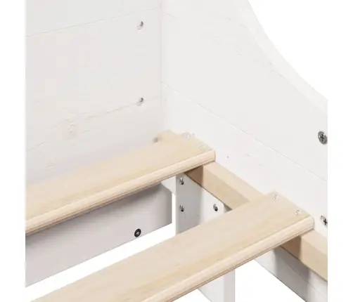 Gulta Ar Grāmatu Plauktu, Bez Matrača, 140X190 Cm, Masīvkoks Vidaxl