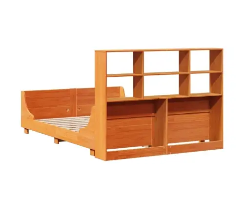 Riiuliga Voodi Ilma Madratsita, Vahapruun, 140X190cm Puit