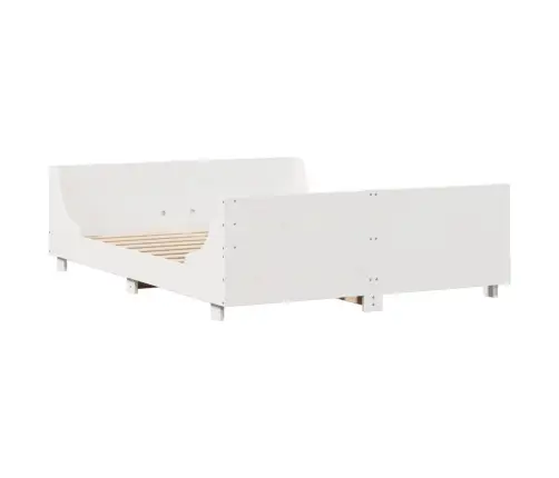 Lova Su Knygų Spinta Be Čiužinio, Balta, 120X190cm Pušis