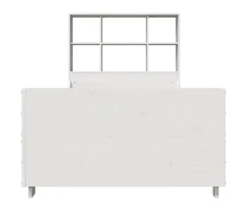 Gulta Ar Grāmatu Plauktu, Bez Matrača, 90X190 Cm, Masīvkoks Vidaxl