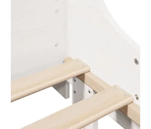 Gulta Ar Grāmatu Plauktu, Bez Matrača, 90X190 Cm, Masīvkoks Vidaxl