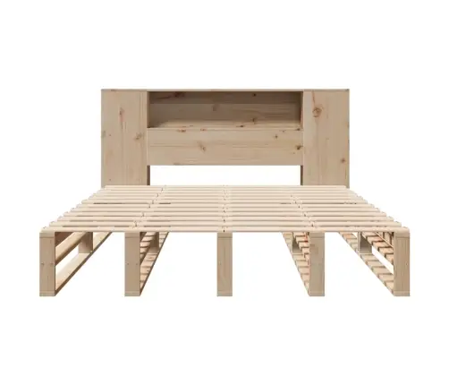 Lova Su Knygų Spinta Be Čiužinio, 120X200cm Pušies Masyvas