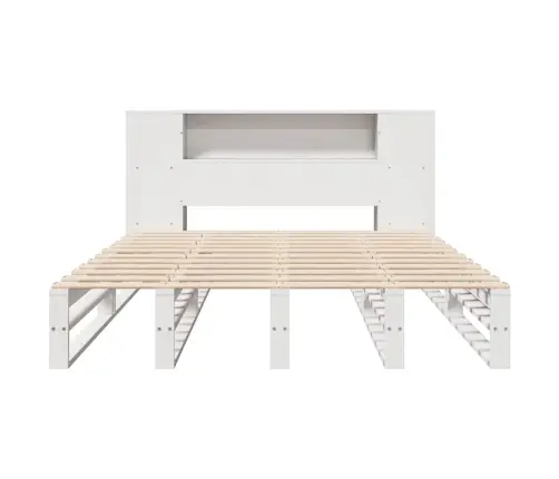 Riiuliga Voodiraam Ilma Madratsita, Valge, 150X200cm Puit