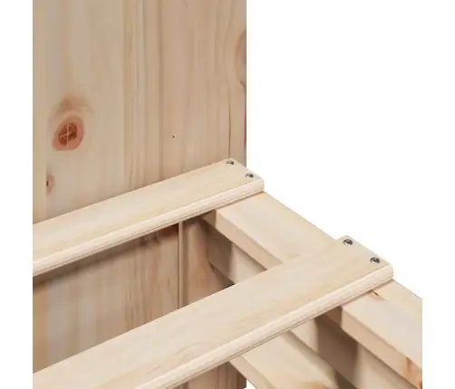 Gulta Ar Grāmatu Plauktu, Bez Matrača, 200X200 Cm, Masīvkoks Vidaxl