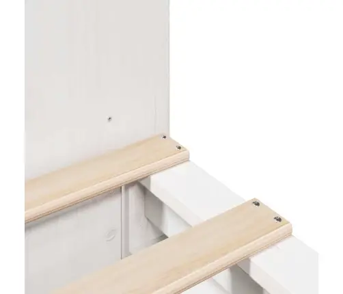 Riiuliga Voodiraam Ilma Madratsita, Valge, 200X200cm Puit