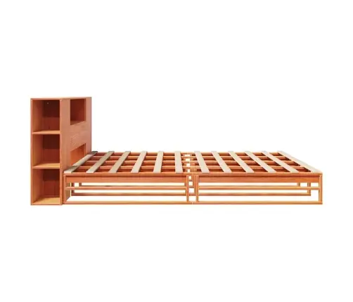 Lova Su Knygų Spinta Be Čiužinio, Rudas, 200X200cm Pušis