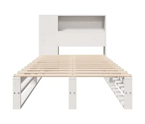 Lova Su Knygų Spinta Be Čiužinio, Balta, 90X200cm Pušis