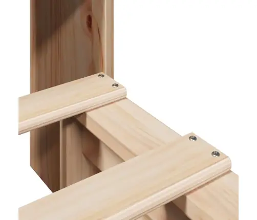 Gulta Ar Grāmatu Plauktu, Bez Matrača, 100X200 Cm, Masīvkoks Vidaxl