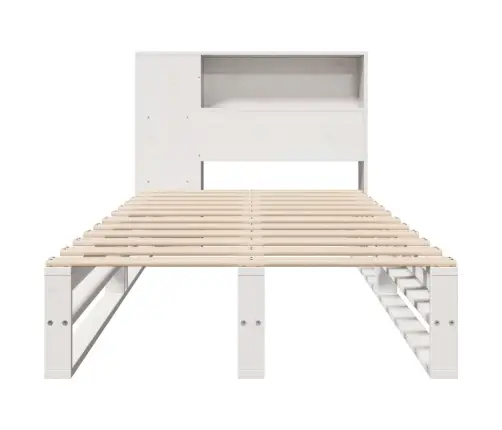 Gulta Ar Grāmatu Plauktu, Bez Matrača, 75X190 Cm, Masīvkoks Vidaxl