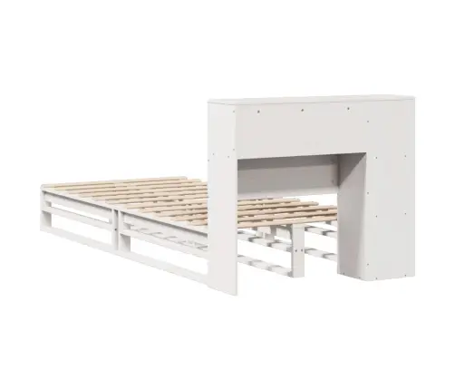 Gulta Ar Grāmatu Plauktu, Bez Matrača, 75X190 Cm, Masīvkoks Vidaxl