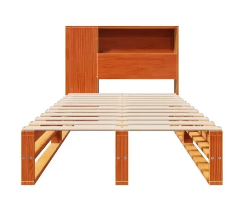 Lova Be Čiužinio/Su Knygų Lentyna, Ruda, 75X190cm Pušis