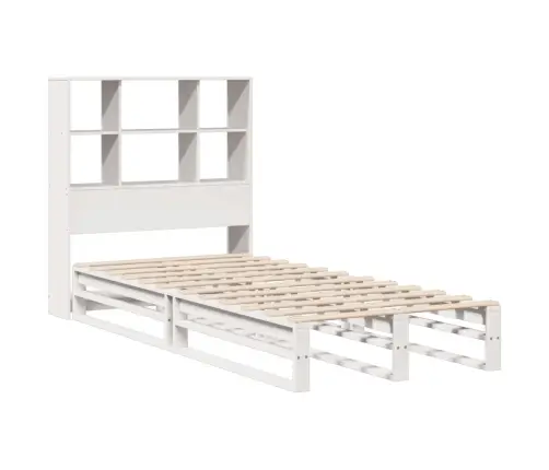 Lova Su Knygų Spinta Be Čiužinio, Balta, 90X200cm Pušis