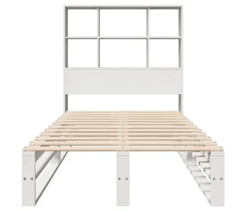 Lova Su Knygų Spinta Be Čiužinio, Balta, 90X200cm Pušis