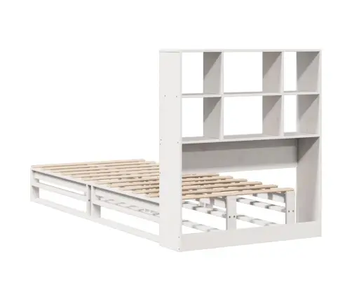 Lova Su Knygų Spinta Be Čiužinio, Balta, 90X200cm Pušis