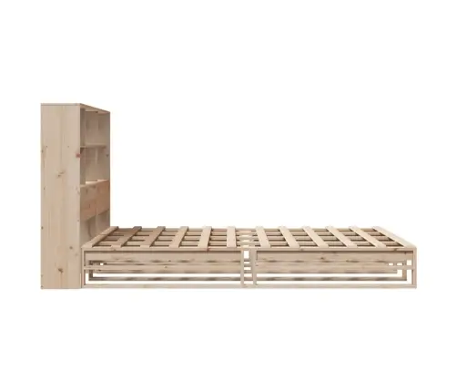 Lova Su Knygų Spinta Be Čiužinio, 160X200cm Pušies Masyvas