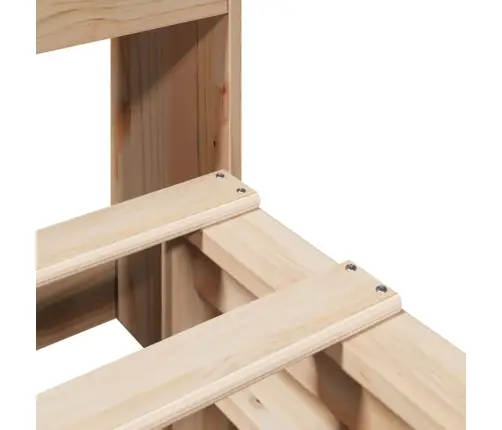 Lova Su Knygų Spinta Be Čiužinio, 160X200cm Pušies Masyvas