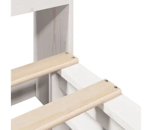 Lova Su Knygų Spinta Be Čiužinio, Balta, 160X200cm Pušis