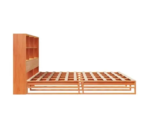 Lova Su Knygų Spinta Be Čiužinio, Rudas, 200X200cm Pušis