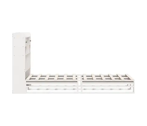 Gulta Ar Grāmatu Plauktu, Bez Matrača, 90X200 Cm, Priedes Koks Vidaxl