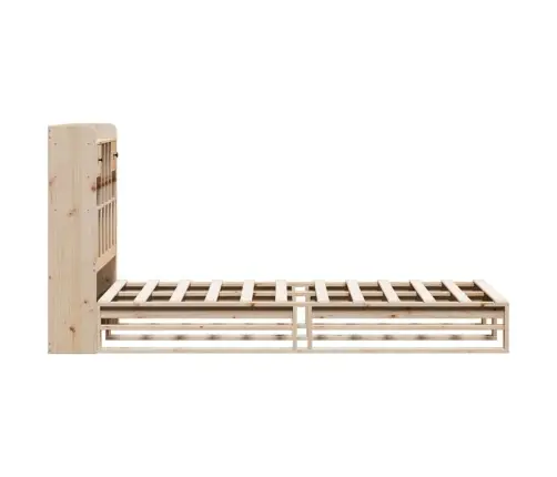 Riiuliga Voodi Ilma Madratsita, 100 X 200 cm Männipuit