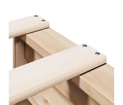 Riiuliga Voodi Ilma Madratsita, 100 X 200 cm Männipuit