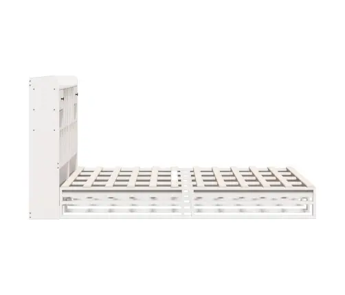 Gulta Ar Grāmatu Plauktu, Bez Matrača, 150X200 Cm, Priedes Koks Vidaxl