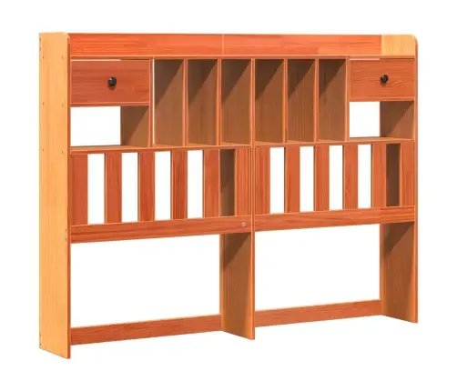 Gulta Ar Grāmatu Plauktu, Bez Matrača, 150X200 Cm, Priedes Koks Vidaxl