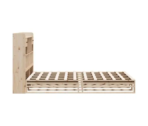 Gulta Ar Grāmatu Plauktu, Bez Matrača, 160X200 Cm, Priedes Koks Vidaxl