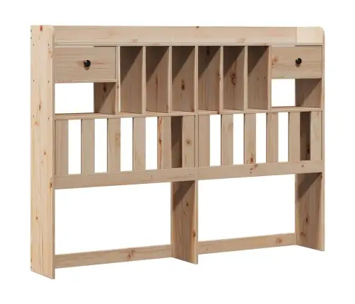 Gulta Ar Grāmatu Plauktu, Bez Matrača, 160X200 Cm, Priedes Koks Vidaxl