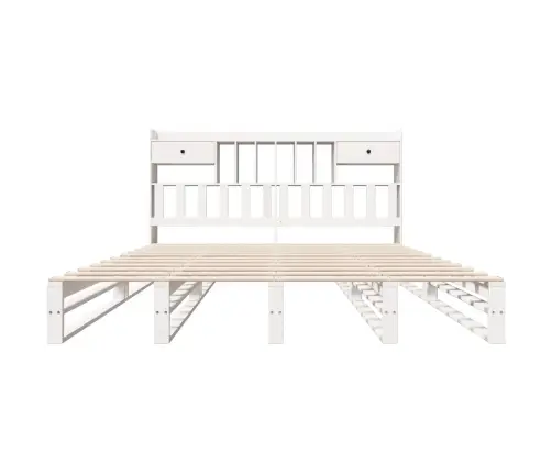 Gulta Ar Grāmatu Plauktu, Bez Matrača, 180X200 Cm, Priedes Koks Vidaxl