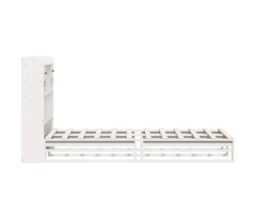 Gulta Ar Grāmatu Plauktu, Bez Matrača, 90X190 Cm, Priedes Koks Vidaxl