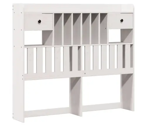 Gulta Ar Grāmatu Plauktu, Bez Matrača, 135X190 Cm, Priedes Koks Vidaxl