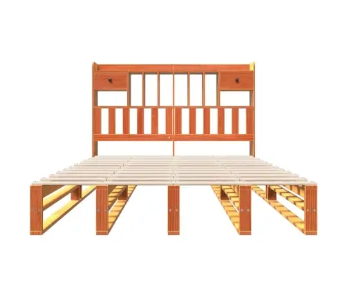 Lova Su Knygų Spinta Be Čiužinio, Ruda, 140X190cm Pušis