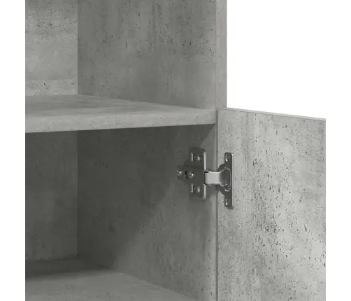 Kumode, Betona Pelēka, 81X37X100 Cm, Inženierijas Koks Vidaxl