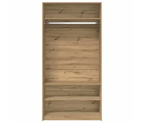 Drēbju Skapis, Koka Krāsa, 100X50X200 Cm, Inženierijas Koks Vidaxl