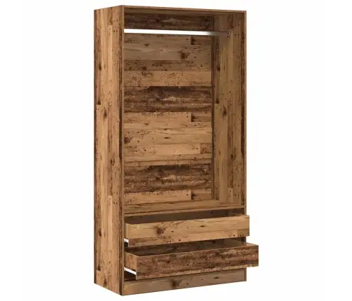 Skapis, 100X50X200 Cm, Veca Koka Krāsā, Inženierijas Koks Vidaxl