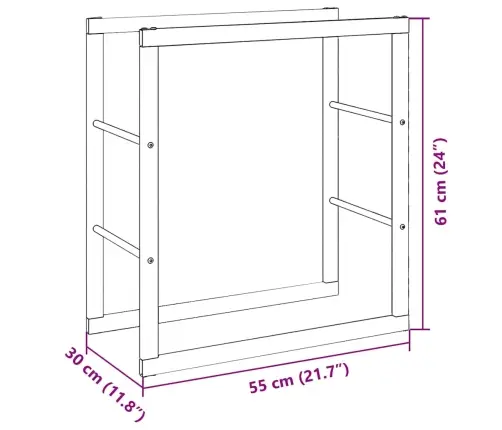 Malkas Plaukts Melns 55X30X61 Cm Tērauds Vidaxl