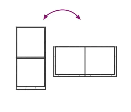 Malkų Lentyna Juoda 100X30X209 Cm Plienas