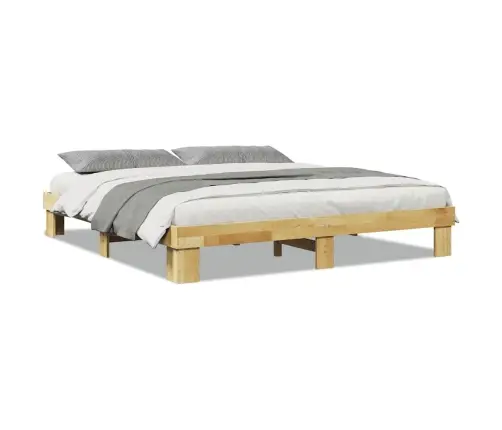 Gultas Rāmis Bez Matrača 180X200 Cm Masīvkoka Ozols Vidaxl