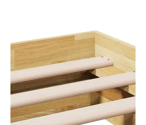 Lovos Rėmas Be Čiužinio 100X200 Cm Ąžuolo Masyvo