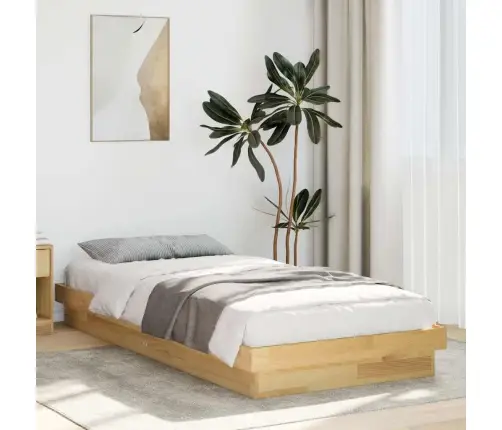 Gultas Rāmis Bez Matrača, 90X190 Cm, Ozola Masīvkoks Vidaxl