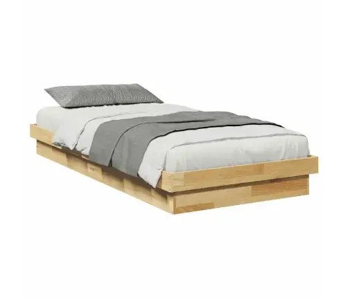 Gultas Rāmis Bez Matrača, 80X200 Cm, Ozola Masīvkoks Vidaxl